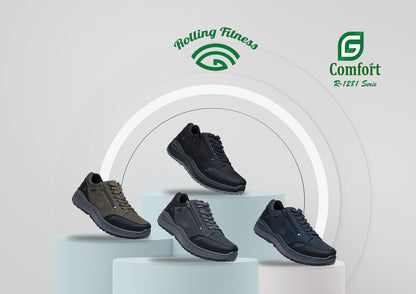 G Comfort R-1281LK Navy Blue Combi  Sneakers with Rolling Fitness