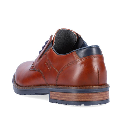 Rieker 14621-24 Tan Formal Shoes with Navy Laces & Elastic