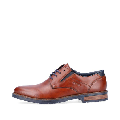 Rieker 14621-24 Tan Formal Shoes with Navy Laces & Elastic