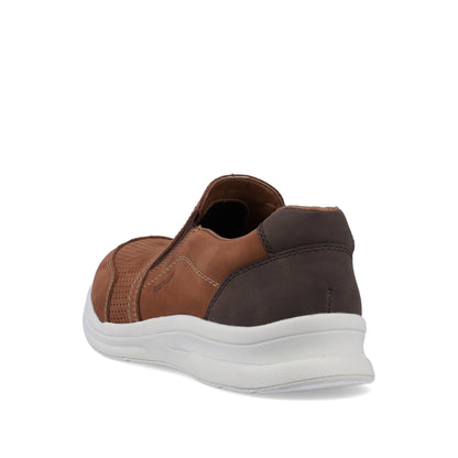 Rieker 14853-24 Tan Brown Pinhole Extra Width (H) Slip On Shoes