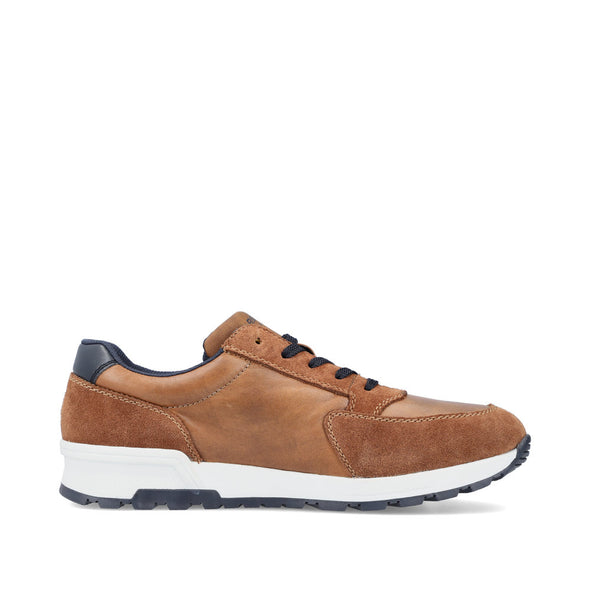 Rieker 15115-24 Brown & Navy Combi Sneakers with Zip