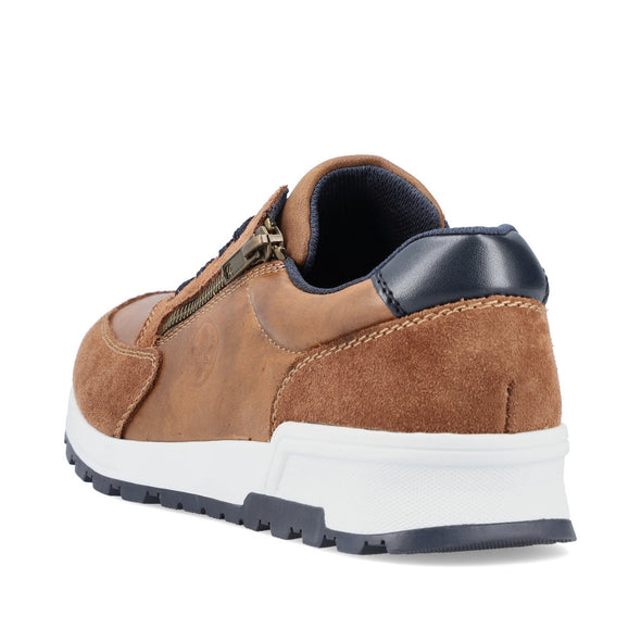 Rieker 15115-24 Brown & Navy Combi Sneakers with Zip