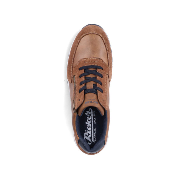 Rieker 15115-24 Brown & Navy Combi Sneakers with Zip
