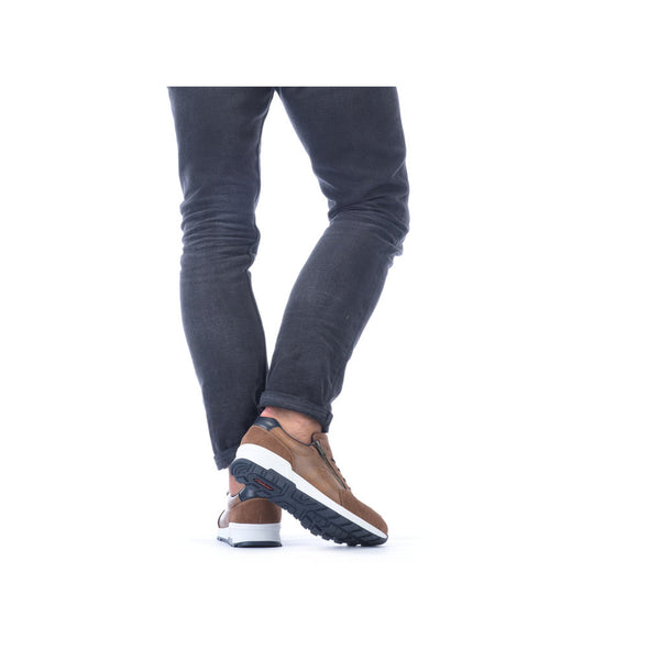 Rieker 15115-24 Brown & Navy Combi Sneakers with Zip