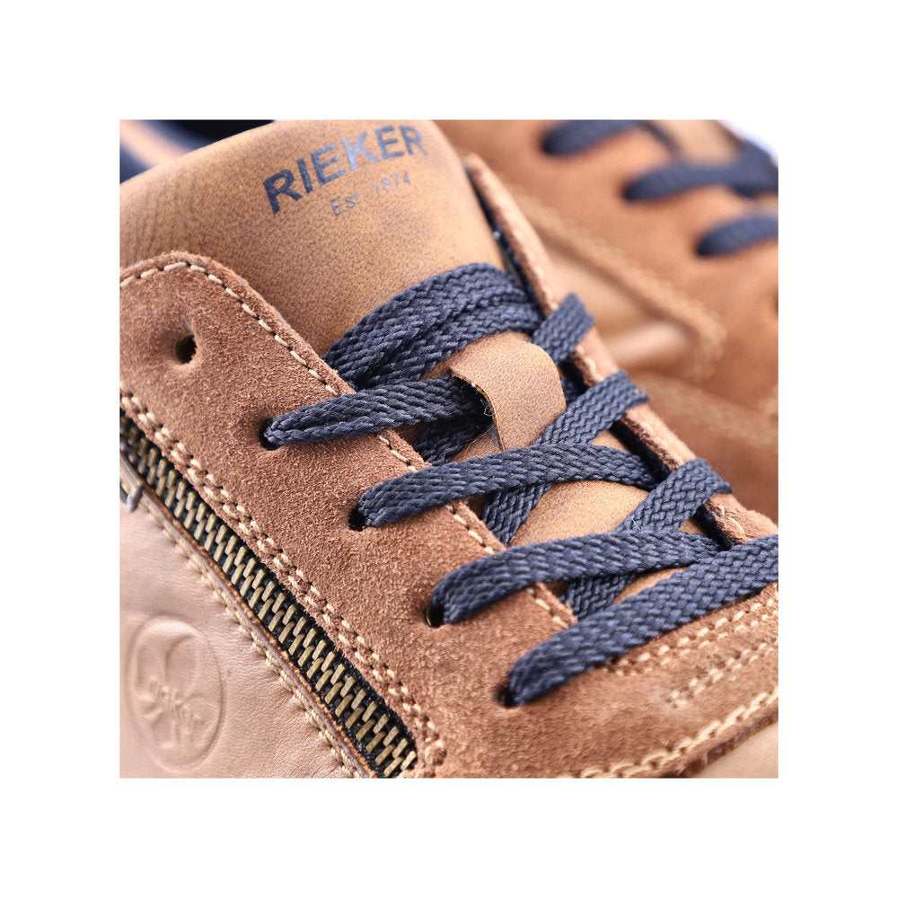 Rieker 15115-24 Brown & Navy Combi Sneakers with Zip