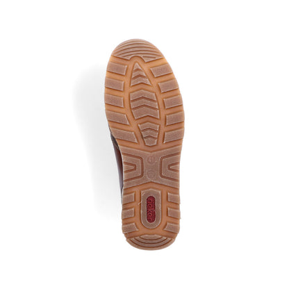Rieker 15130-90 Brown Sneakers with Zip & Navy Heel