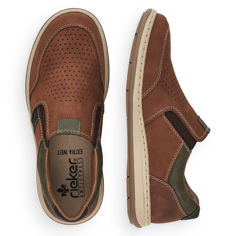 Rieker 17371-25 Tan Brown Slip On Shoes