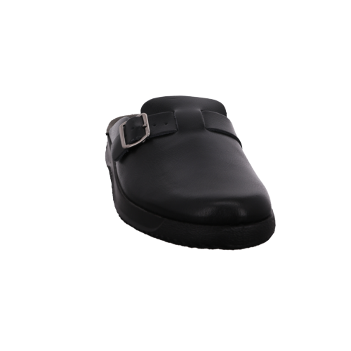 Rohde 1970-90 Black Leather Slip On Mule Sandals