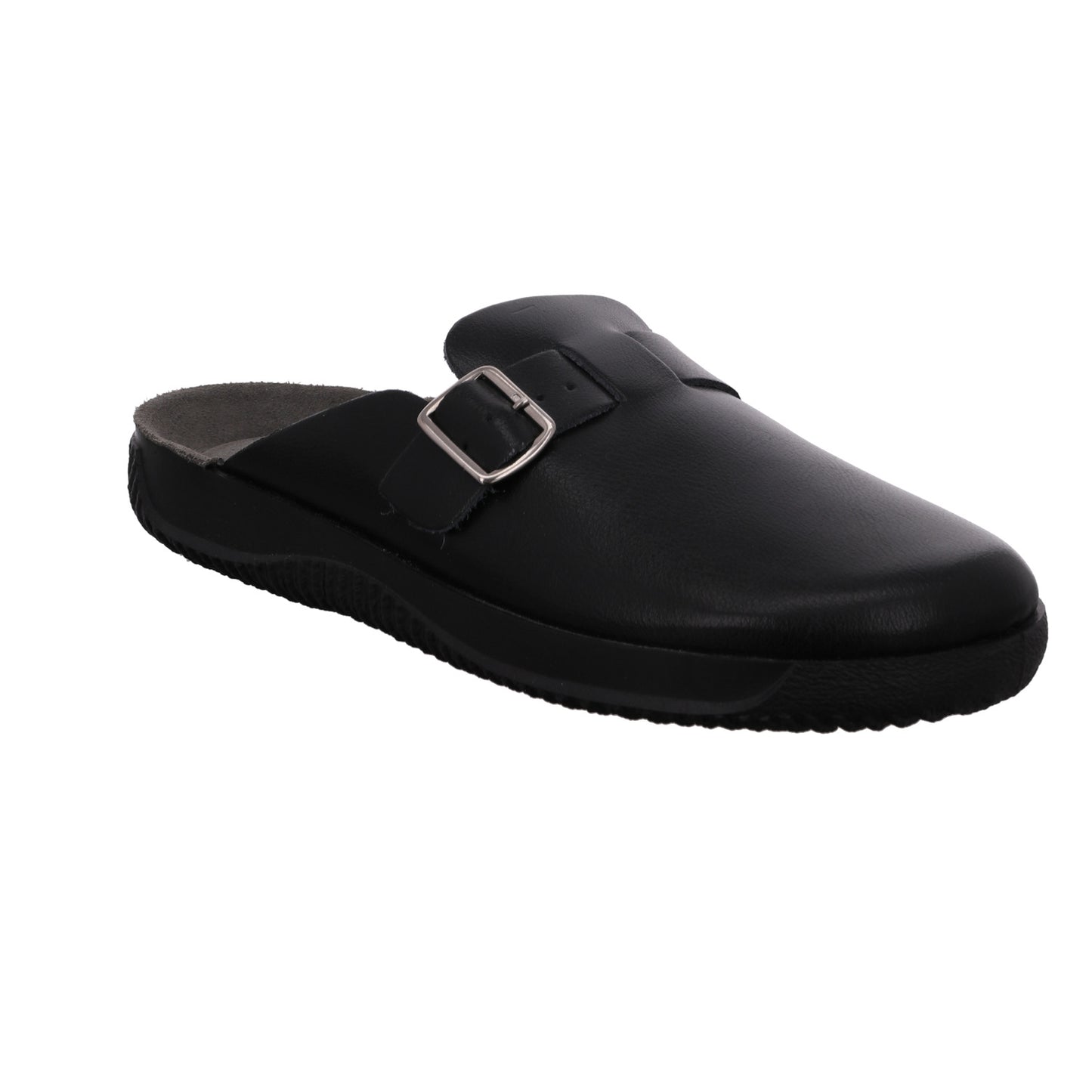 Rohde 1970-90 Black Leather Slip On Mule Sandals