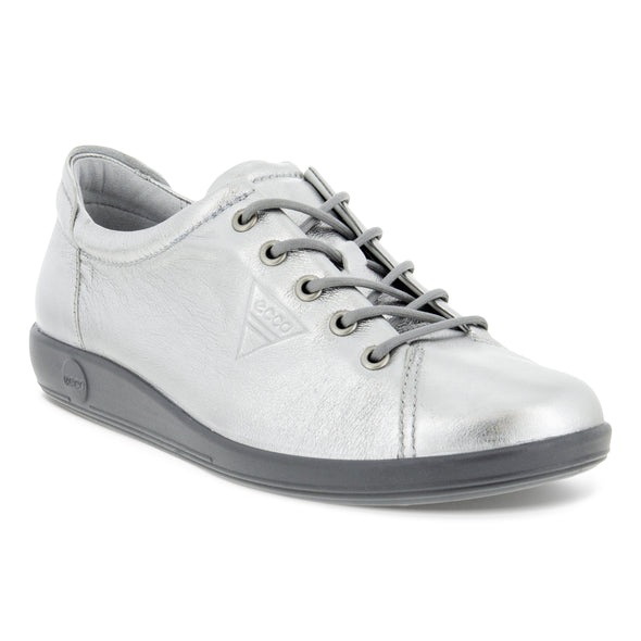 Ecco 206503 11708 Soft 2.0 Alusilver Silver Lace Shoes