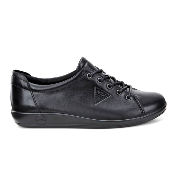Ecco 206503 56723 Soft 2.0 Black Trainers with Black Soles