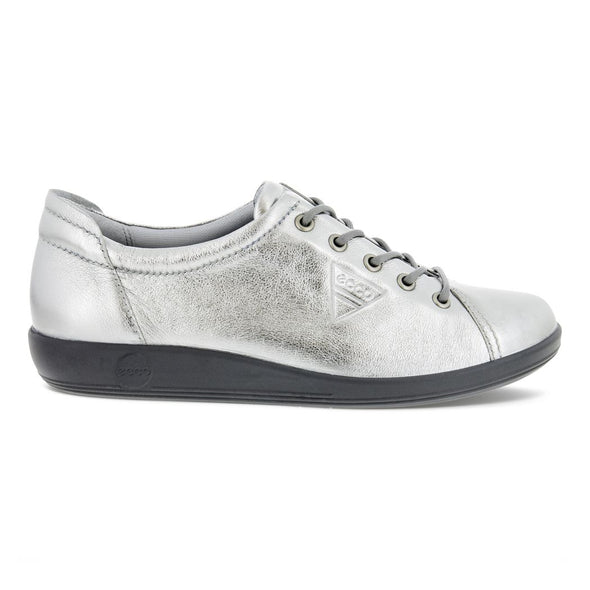 Ecco 206503 11708 Soft 2.0 Alusilver Silver Lace Shoes