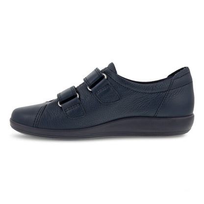 Ecco 206513 01038 Soft 2.0 Navy Marine Velcro Casual Shoes