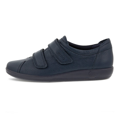 Ecco 206513 01038 Soft 2.0 Navy Marine Velcro Casual Shoes