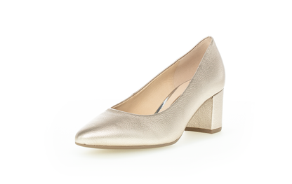 Gabor 21.450.62 Puder/Champagne Gold Block Heels