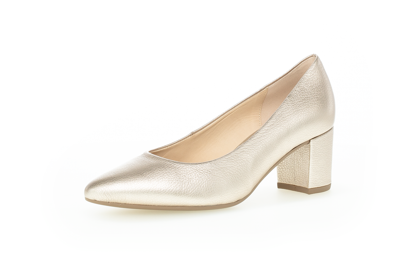 Gabor 21.450.62 Puder/Champagne Gold Block Heels