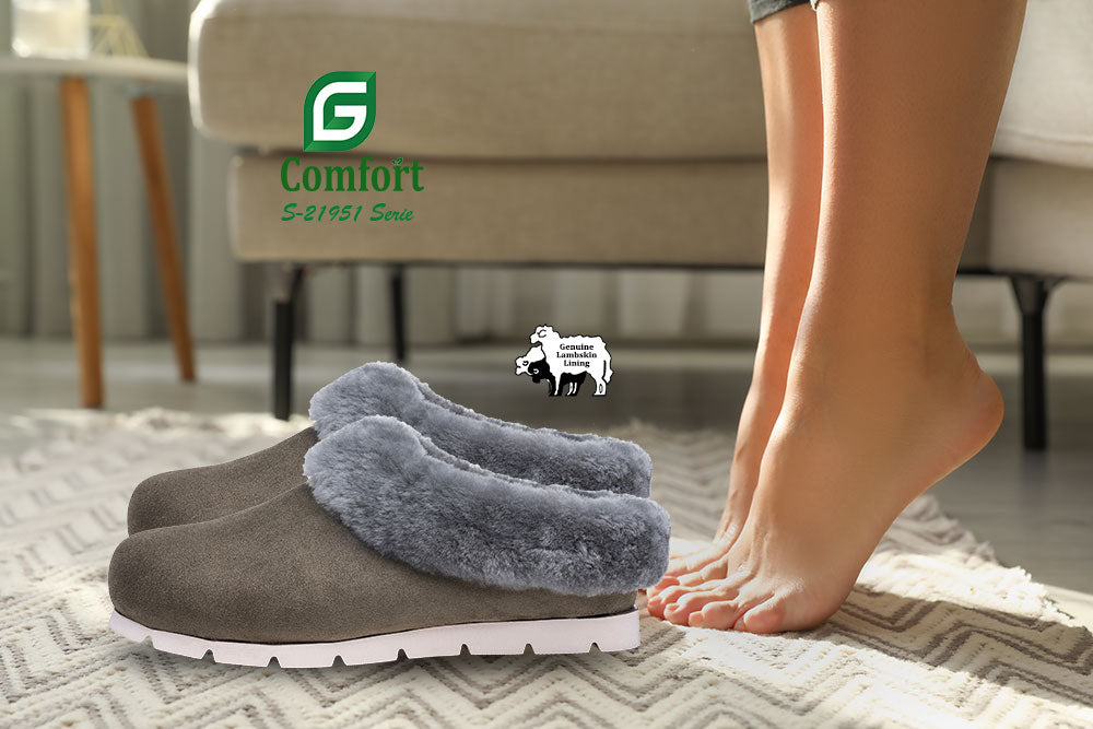 G Comfort S-21951 Green/Grey Slippers