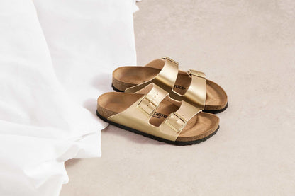 Birkenstock 1016111 Arizona BS Gold 2 Strap Sandals