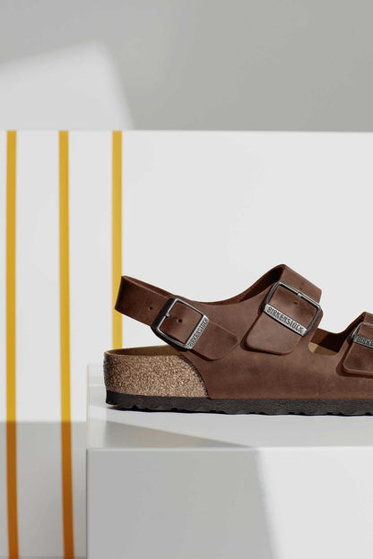 Birkenstock 1018691 Milano BS Vintage Wood Roast 2 Strap Sandals