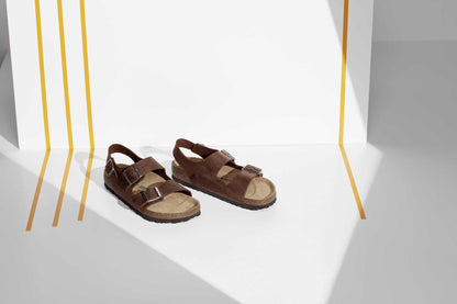 Birkenstock 1018691 Milano BS Vintage Wood Roast 2 Strap Sandals