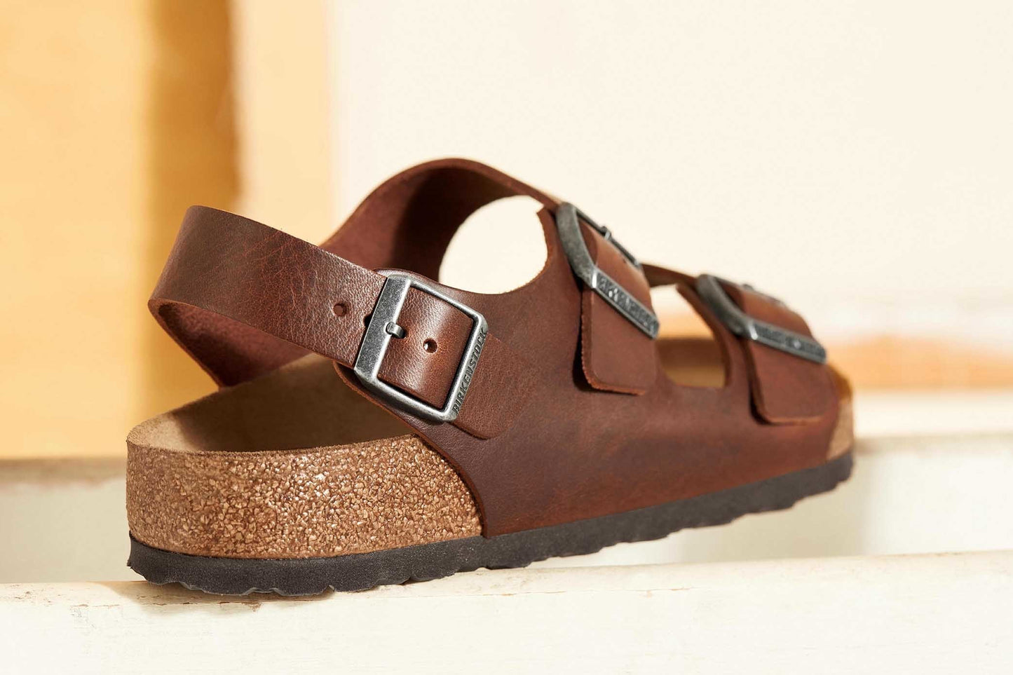 Birkenstock 1018691 Milano BS Vintage Wood Roast 2 Strap Sandals