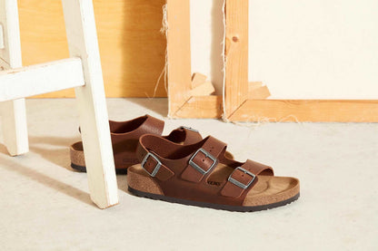 Birkenstock 1018691 Milano BS Vintage Wood Roast 2 Strap Sandals