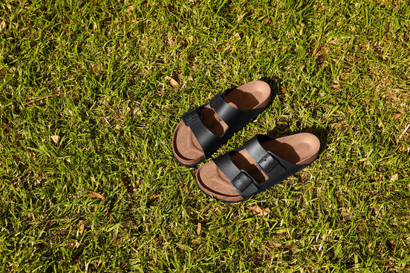 Birkenstock 51793/0051793 Arizona Birko-Flor Black Sandals with Pin & Buckle