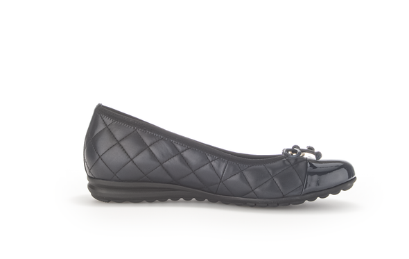 Gabor 22.622.56 Comfort Navy Blue & Gold Detail Slip On Pumps