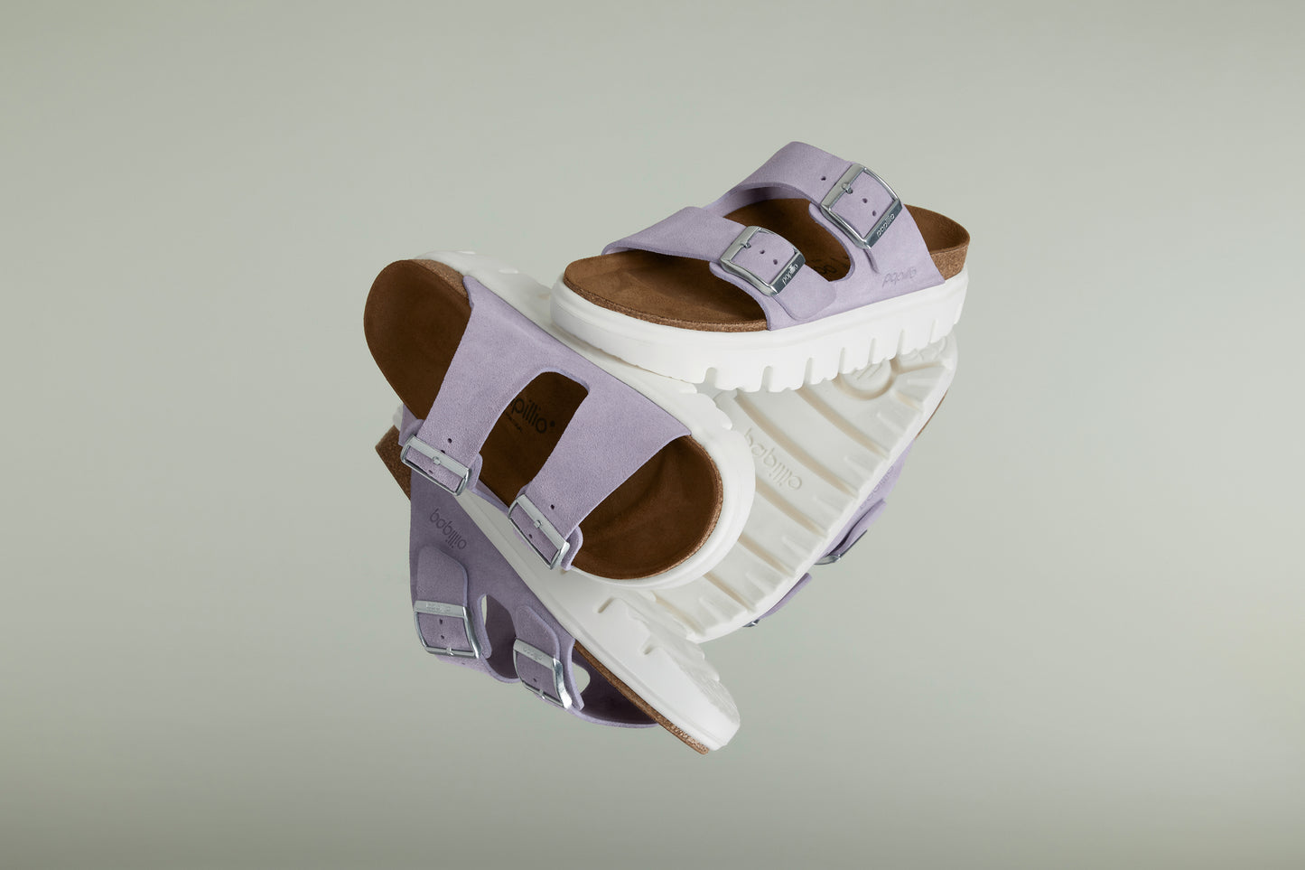 Birkenstock 1023499 Papillio Arizona Chunky Purple Frog Suede Sandals