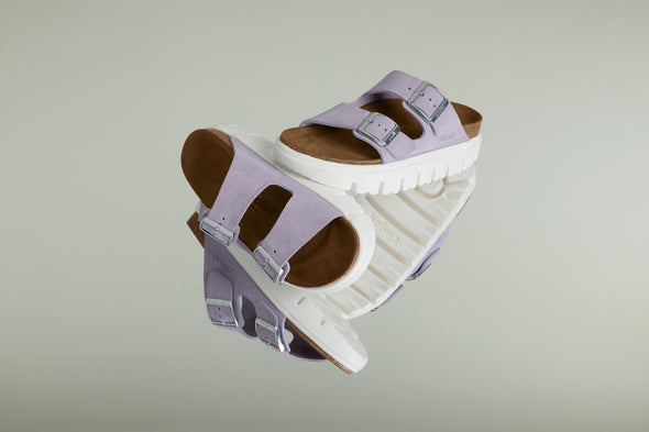 Birkenstock 1023499 Papillio Arizona Chunky Purple Frog Suede Sandals