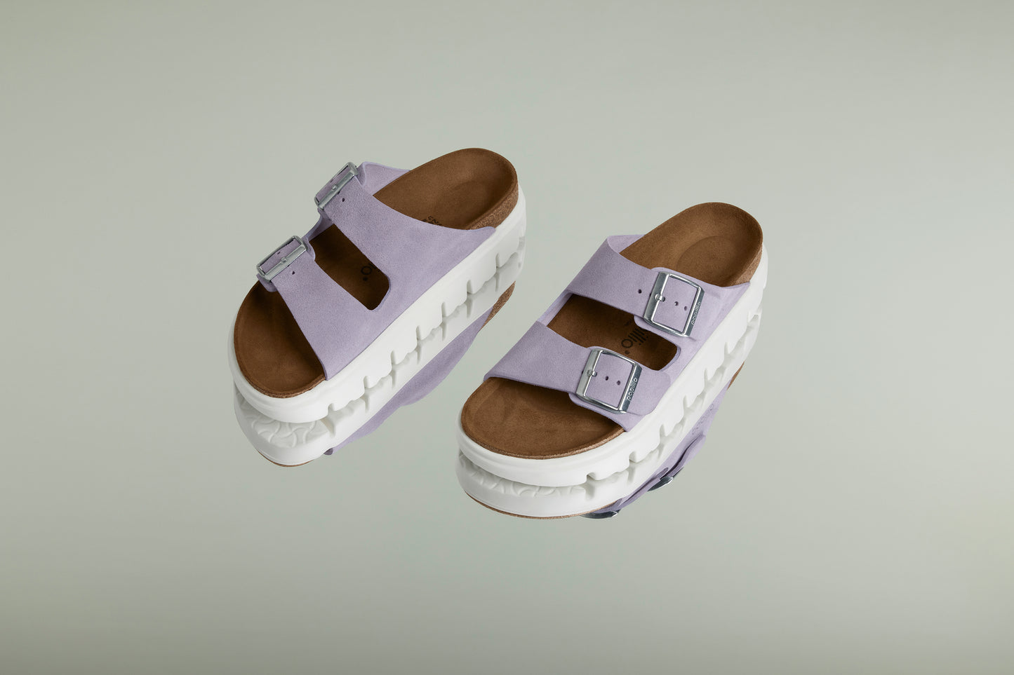 Birkenstock 1023499 Papillio Arizona Chunky Purple Frog Suede Sandals