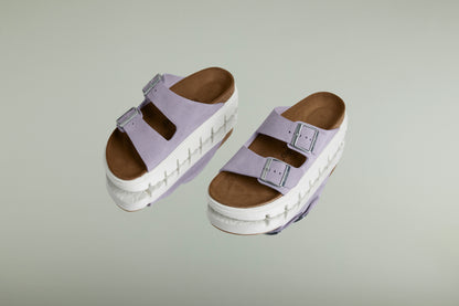 Birkenstock 1023499 Papillio Arizona Chunky Purple Frog Suede Sandals