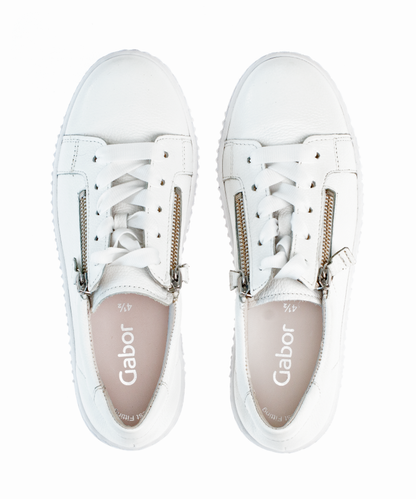 Gabor 23.334.21 White 2 Zip Sneakers