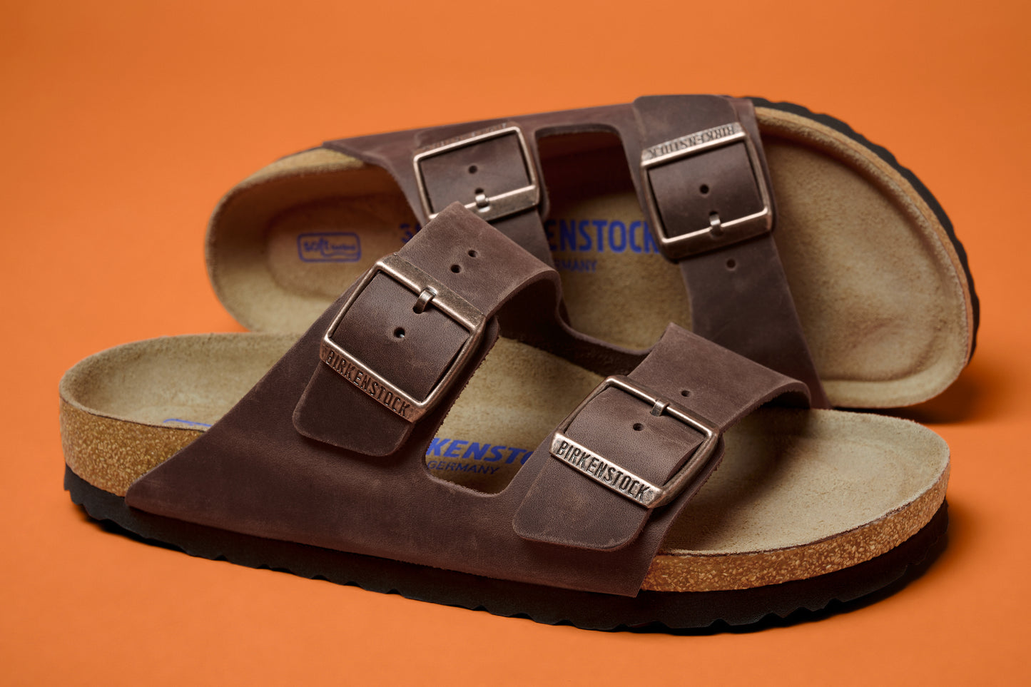 Birkenstock 0452761 Arizona Soft Footbed Natural Leather Oiled Habana Brown Sandals