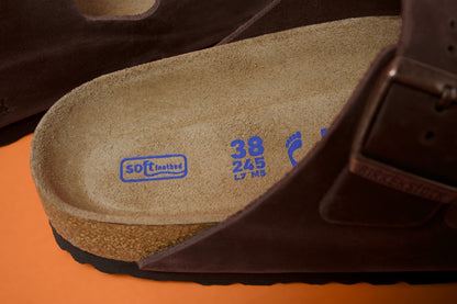 Birkenstock 0452761 Arizona Soft Footbed Natural Leather Oiled Habana Brown Sandals
