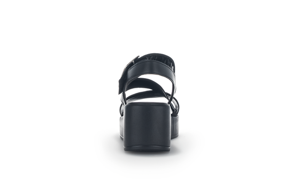 Gabor 24.533.27 Black Velcro Strappy Platform Sandals