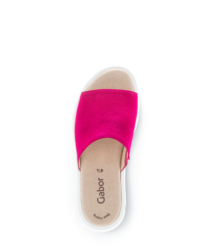 Gabor 24.750.15 Pink Suede Slip On Sandals