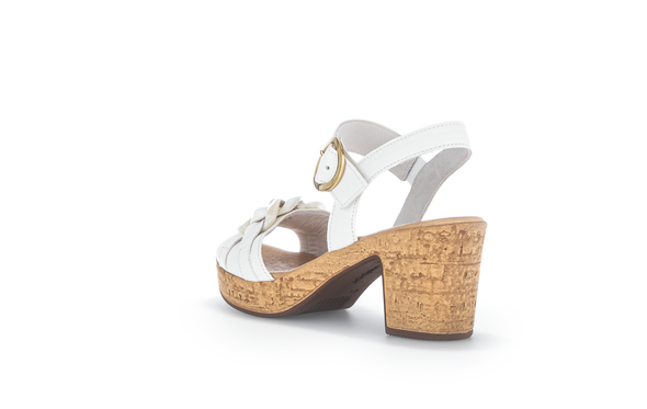 Gabor 24.761.20 Latte Cream Block Heel Sandals