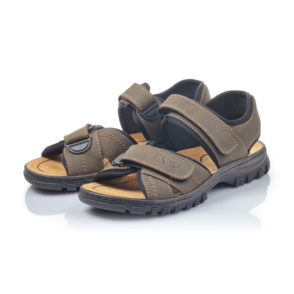 Rieker 25051-27 Brown Velcro Sandals