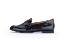 Gabor 25.213.97 Black Patent Slip On Moccasins