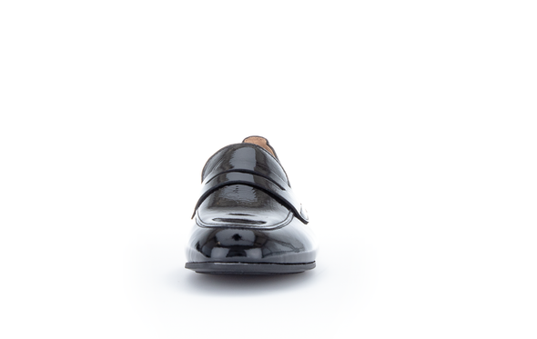 Gabor 25.213.97 Black Patent Slip On Moccasins