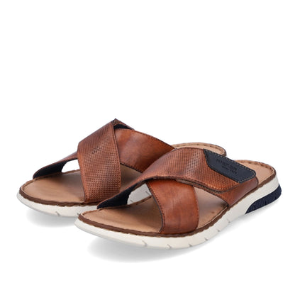 Rieker 25283-23 Brown Slip On Sandals