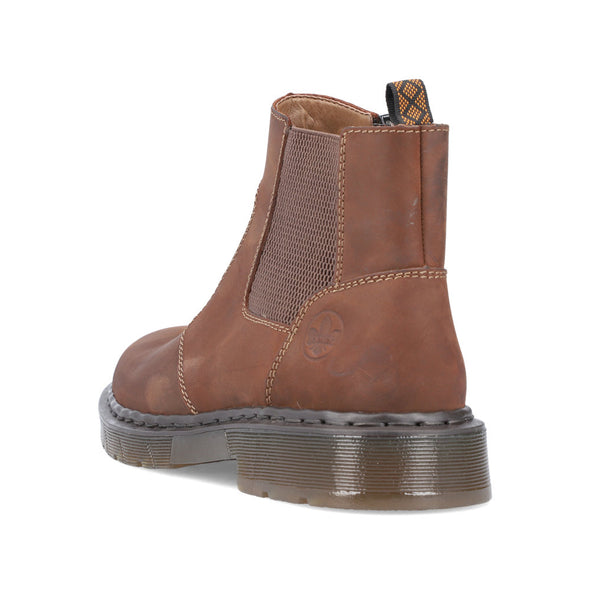 Rieker 31650-23 Brown Nubuck Chelsea Boots
