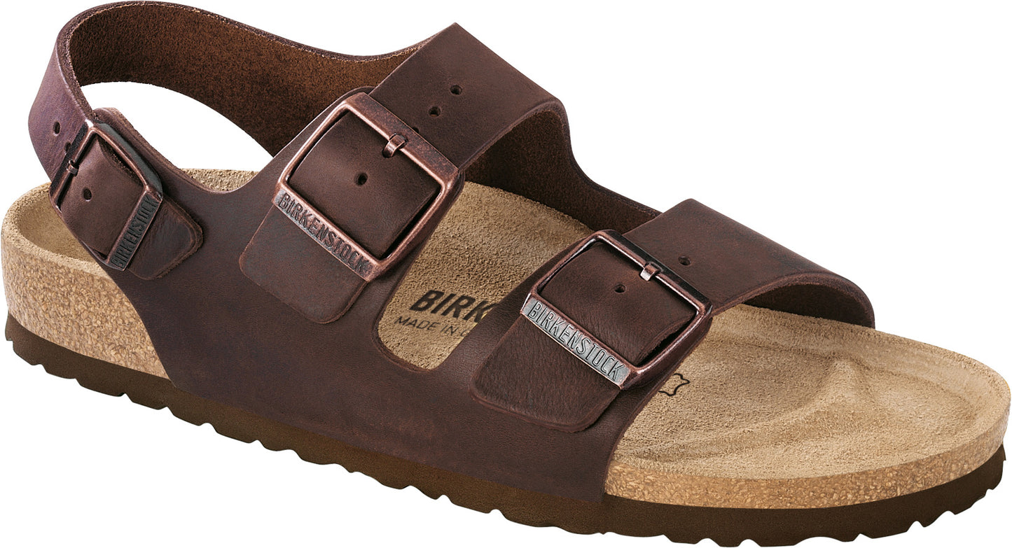 Birkenstock 0034871 Milano BS Habana Brown Oiled Leather Sandals