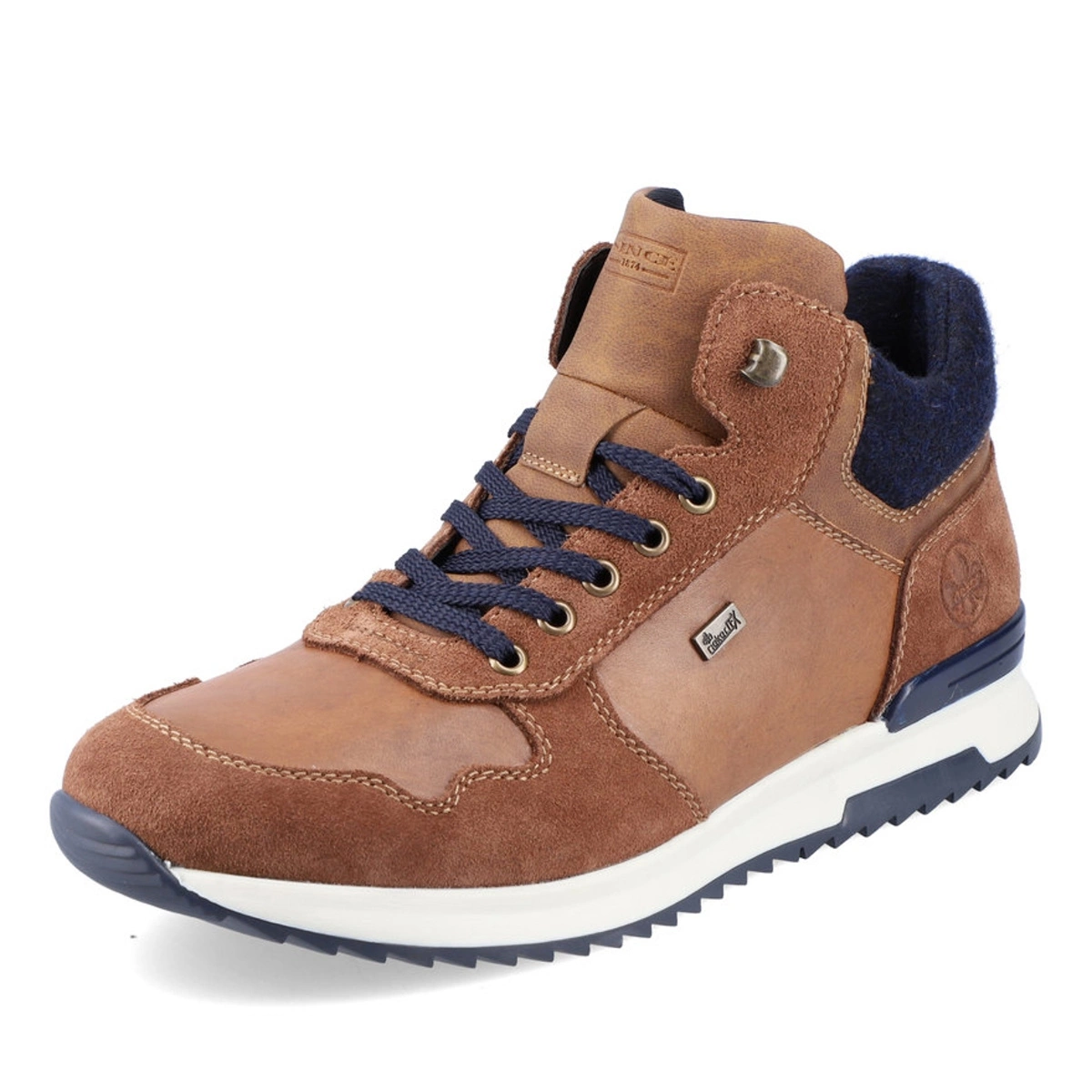 Blue and tan boots discount