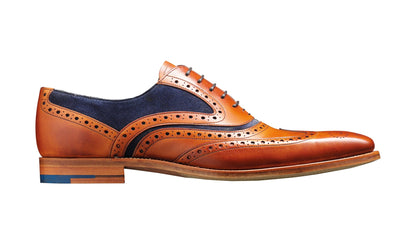 Barker 382926 Mcclean Cedar Calf/Navy Suede Brogue Shoes