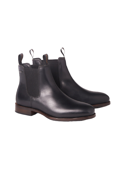 Dubarry 3986-01 Kerry Black GoreTex Chelsea Boots with Leather Sole