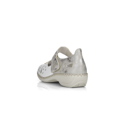 Rieker 41368-80 White & Silver Shoes