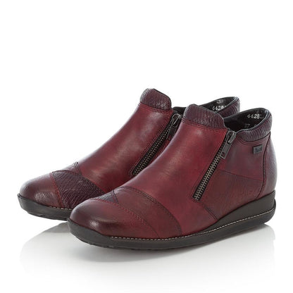 Rieker 44281-35 Burgundy Wine Ankle Boots