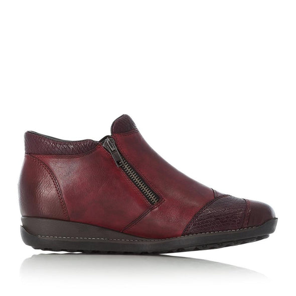 Rieker 44281-35 Burgundy Wine Ankle Boots